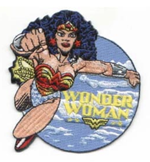 Comics Wonder Woman Flying Figure and Name Patch  