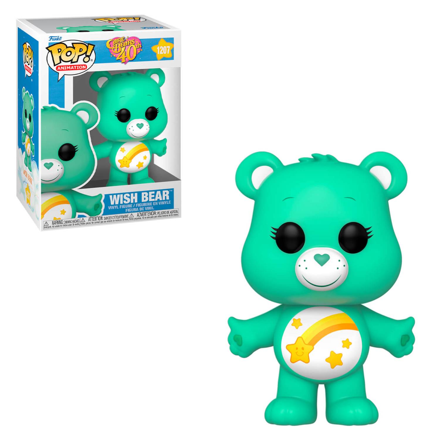 Care Bears TV Series 40th Anniversary Wish Bear POP Figure Toy #1207 FUNKO  NIB