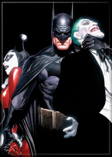 Dc Comics Harley Quinn Batman The Joker Alex Ross Art Refrigerator Magnet
