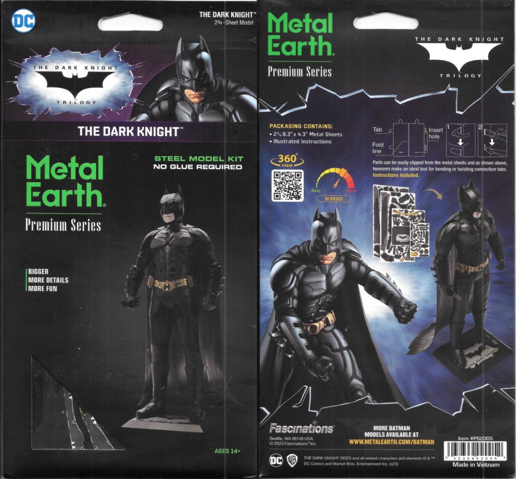 Batman The Dark Knight Trilogy Metal Earth Premium Series 3D Steel ...