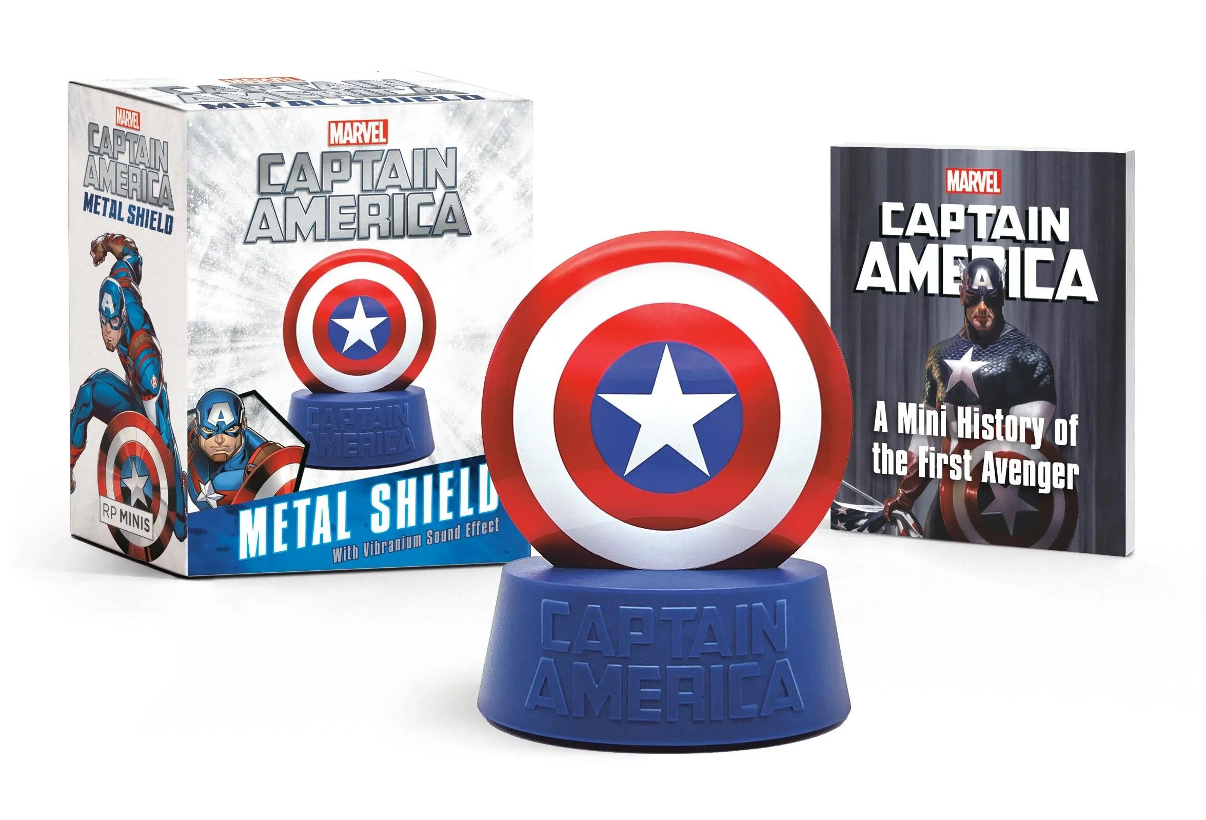 Captain America Metal Shield with Sound Effect Plus Mini History