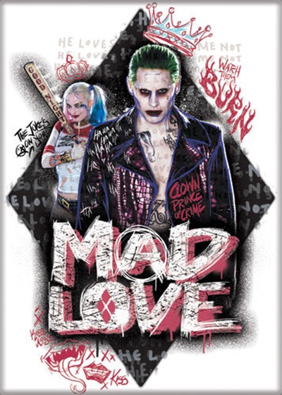 Suicide Squad Movie The Joker And Harley Quinn Mad Love Refrigerator Magnet