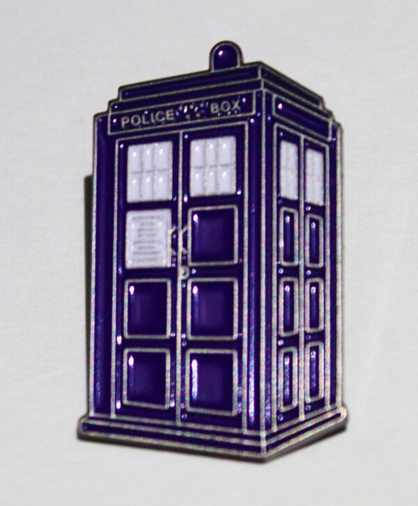 Doctor Who Fan Club Tardis Police Box Ridged Cloisonne Metal Pin NEW ...