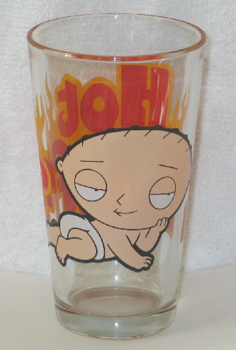 NEW The Family Guy Stewie Figure Hot Stuff Pint Glass