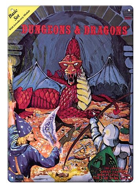 Dungeons & Dragons Advanced Game Box Image Metal Sign Poster 8.25