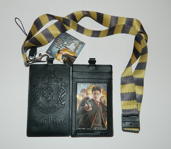 Harry Potter House Of Hufflepuff Colors Lanyard with Deluxe Logo Badge  Holder