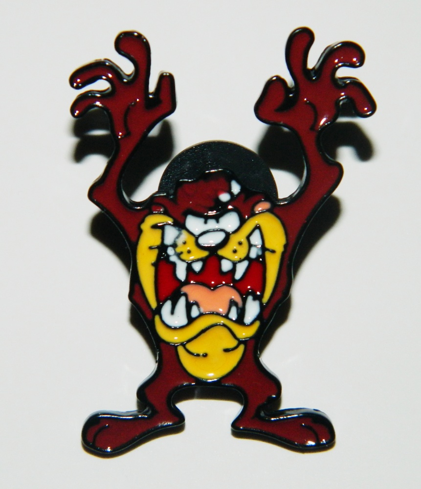 Looney Tunes Tasmanian Devil TAZ Figure Die-Cut Enamel Metal Pin NEW UNUSED