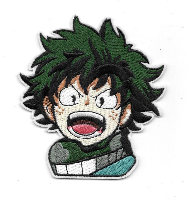 My Hero Academia Screaming Deku Izuku Midoriya Face Embroidered Patch ...