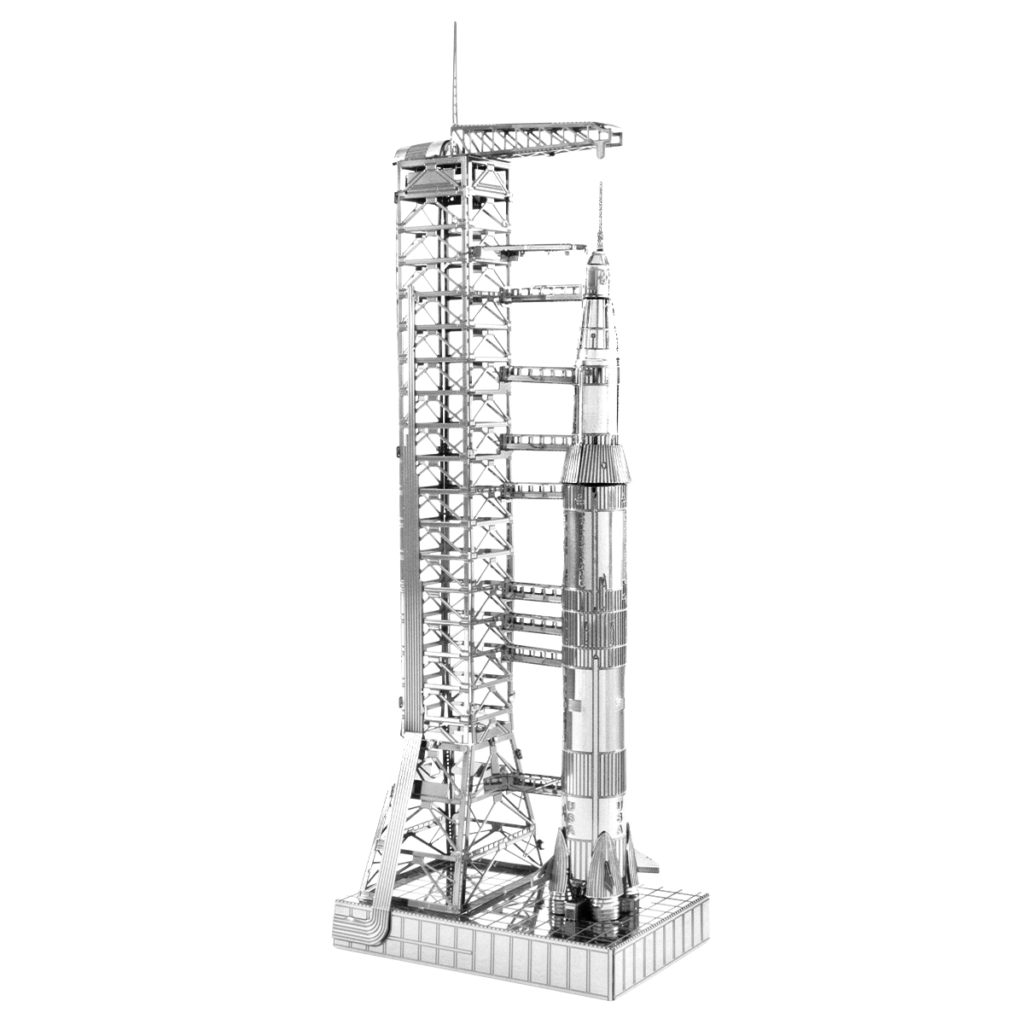 Apollo 11 Saturn V Rocket with Gantry Metal Earth Steel Model Kit NEW ...