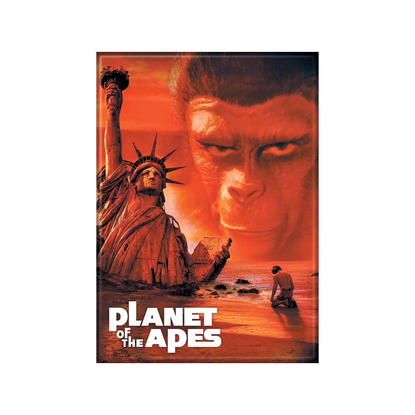 new! 1960s Planet of the Apes movie poster with cast fridge magnet 