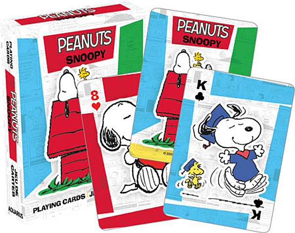 Crying SNOOPY Dog Playing Cards Single Card Old Vintage PEANUTS Cartoon Art 