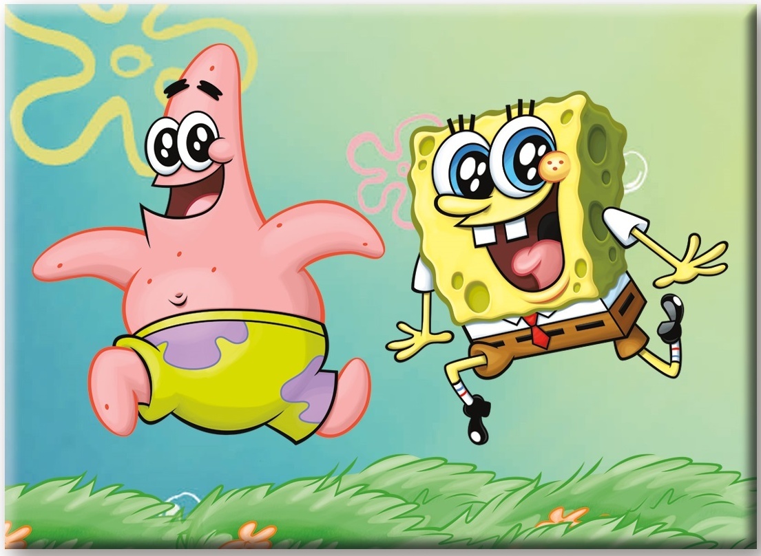 SpongeBob SquarePants Patrick Running With SpongeBob Refrigerator SpongeBob SquarePants Patrick Running With SpongeBob Refrigerator
