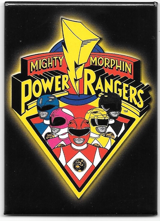 Mighty Morphin Power Rangers Group and Megazord Refrigerator Magnet NEW UNUSED 