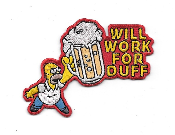 2005 HOMER SIMPSON The SIMPSONS Duff Beer Embroidered (SMALL