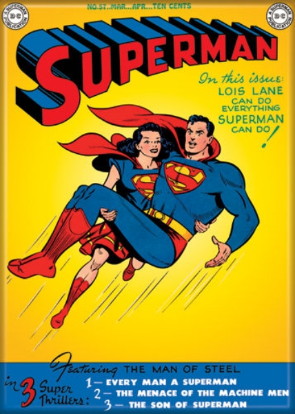 DC Comics Superman Golden Age Comic Book #57 Cover Refrigerator Magnet  UNUSED | Starbase Atlanta