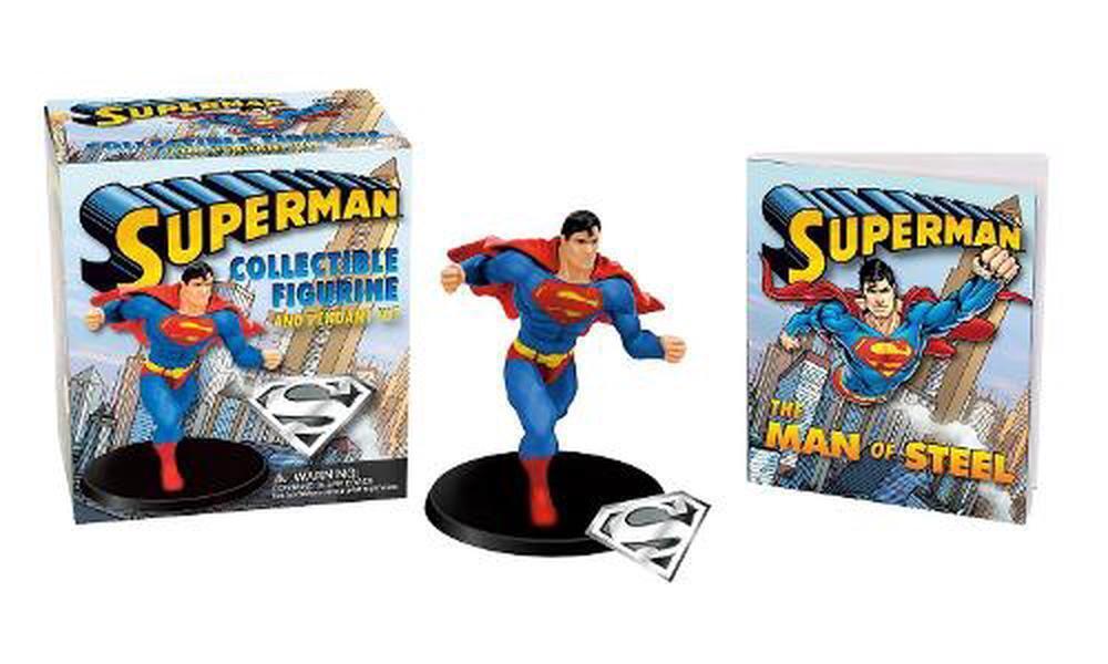 Superman Collectible Figurine Plus Pendant & Book Kit NEW SEALED Running  Press