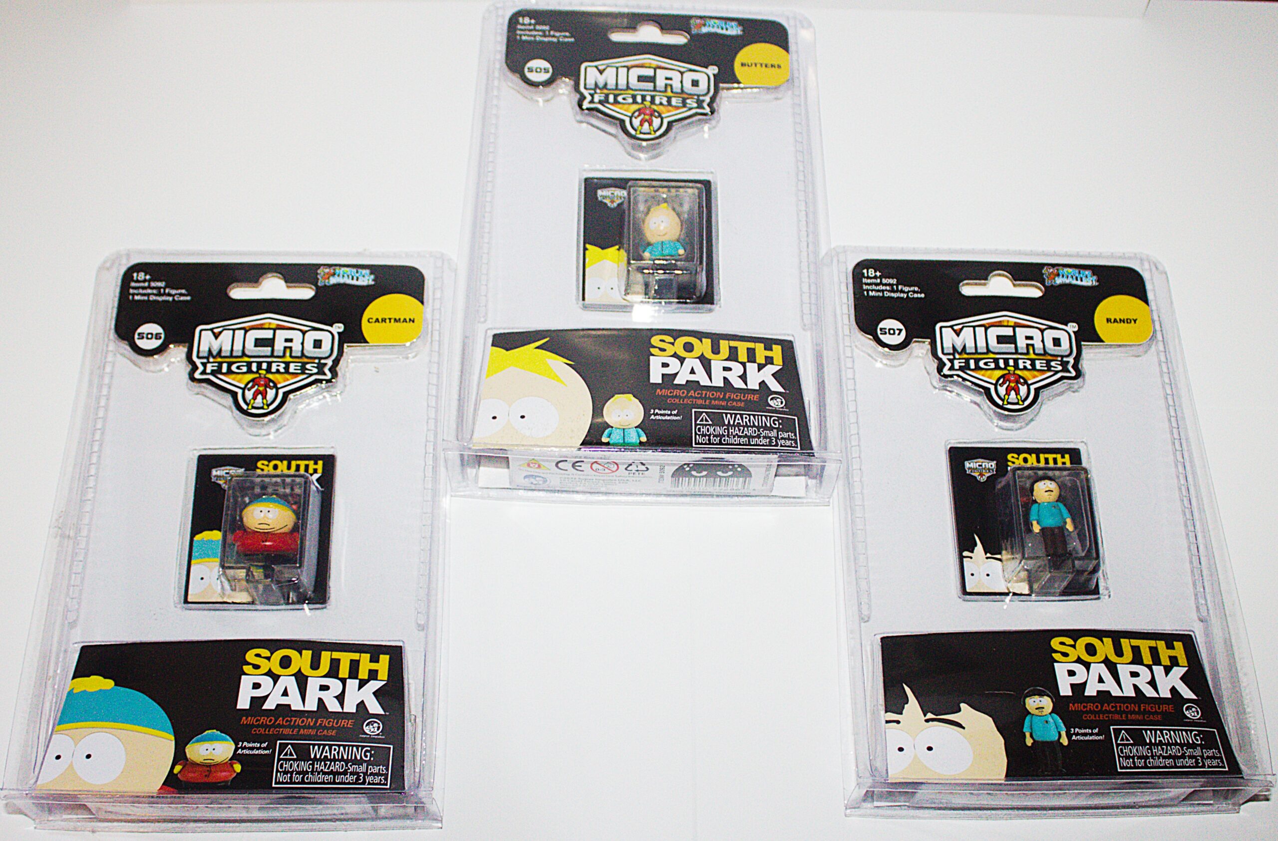 World's Smallest South Park Micro Figures Set of Three Super Impulse NEW  SEALED