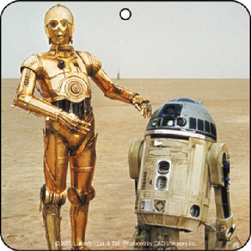 Star Wars C-3PO and R2-D2 on Tatooine Air Freshener Cherry Scent
