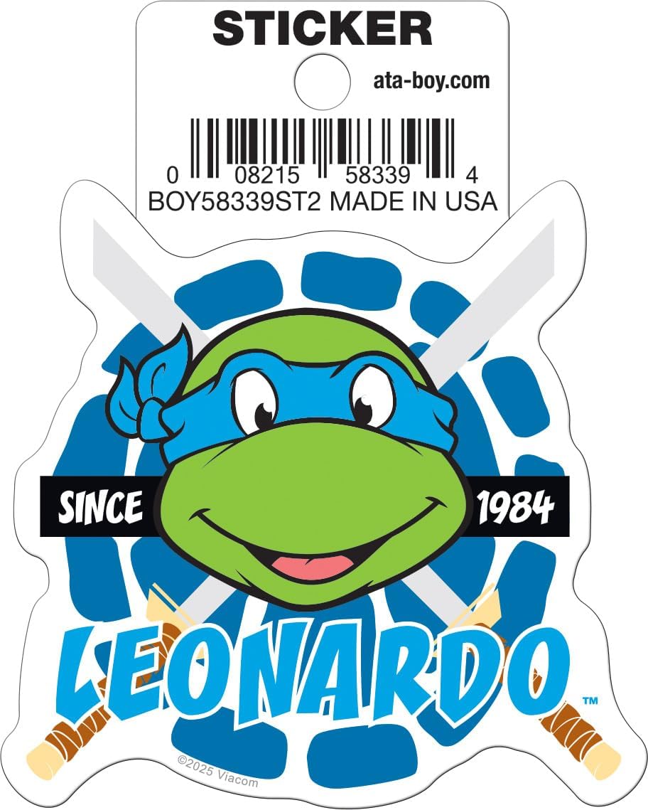 Teenage Mutant Ninja Turtles Leonardo Face On Katanas Baggage or Yeti 3\, image size:912x1139